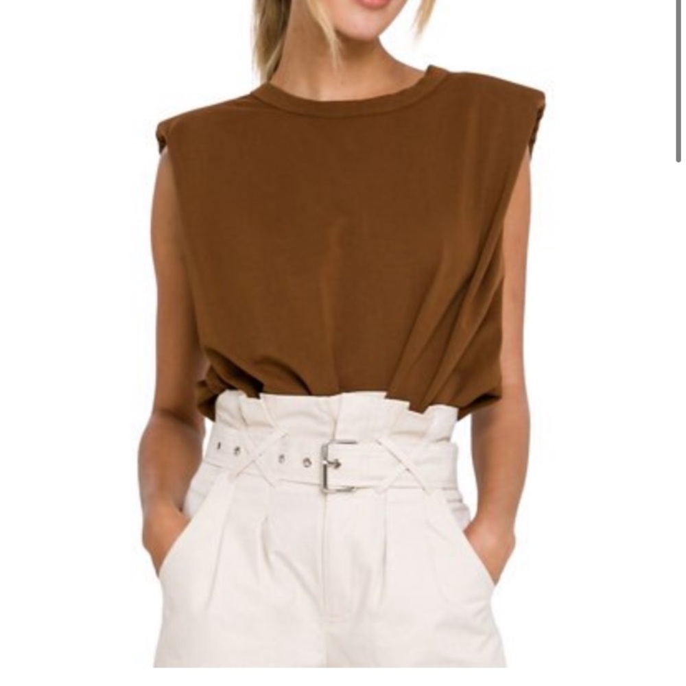 Endless Rose Passed Shoulder T-Shirt Brown.